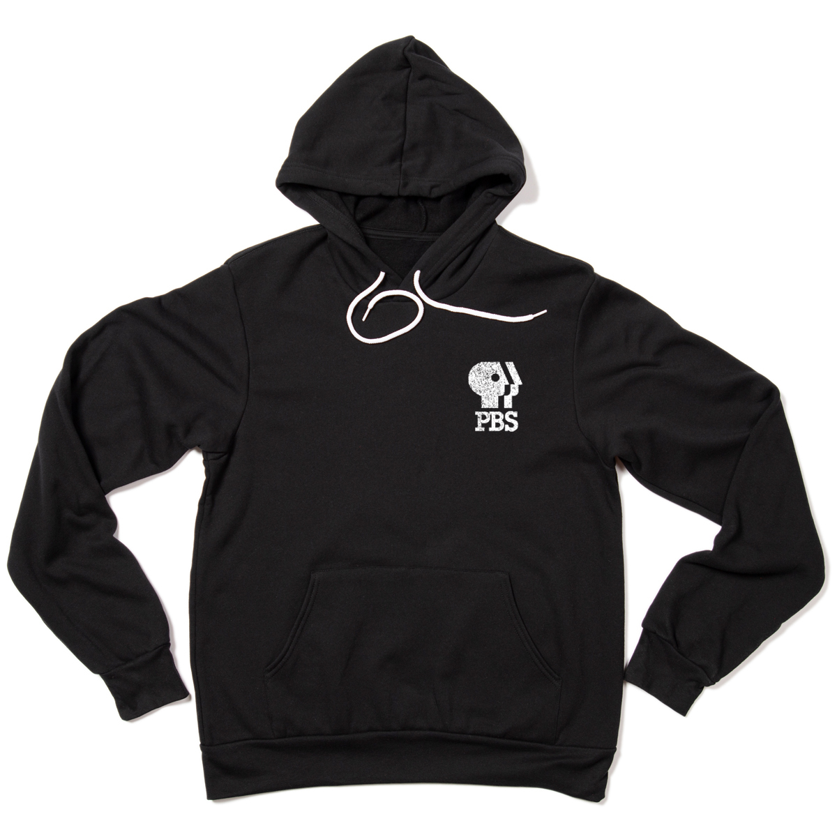 Public Media Forever Distressed Logo Hooded Sweatshirt