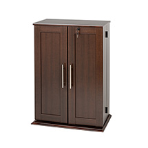 Alternate Image 1 for Locking Media Storage Cabinet with Shaker Doors for DVDs and More