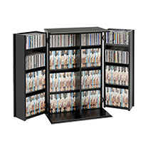 Locking Media Storage Cabinet for CDs, DVDs and More