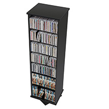 2-Sided Media Storage Spinning Tower for DVDs & CDs
