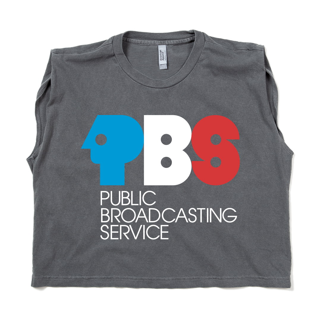 PBS 1970s USA Logo Muscle Crop Women's Shirt