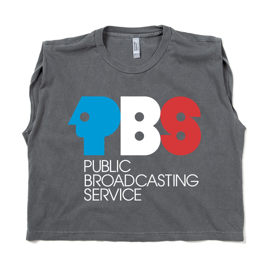 PBS 1970s USA Logo Muscle Crop Women's Shirt