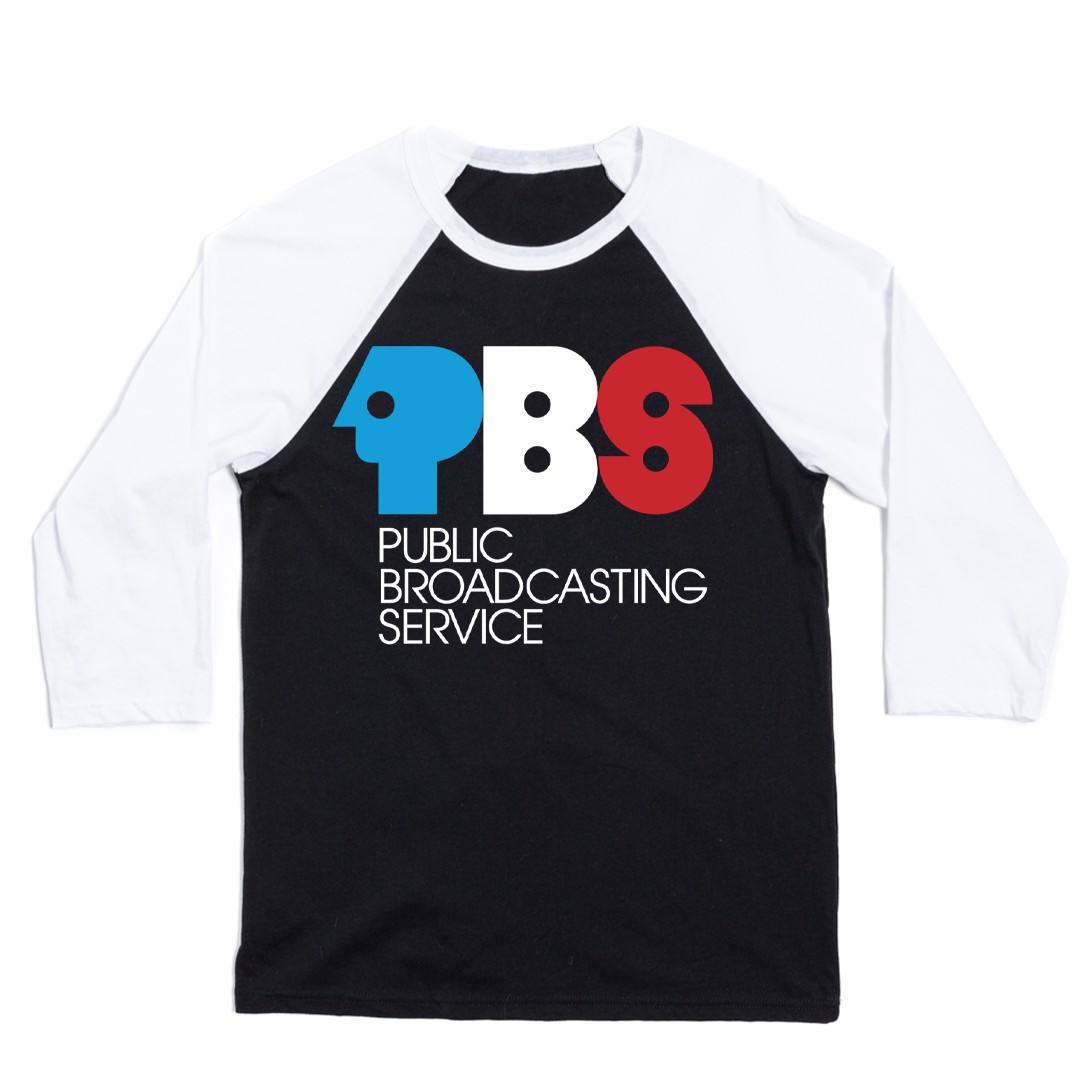PBS 1970s USA Logo Raglan Shirt