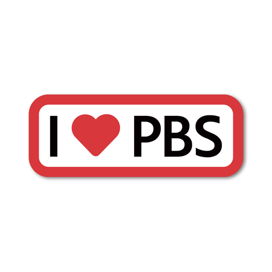 I Heart PBS Sticker