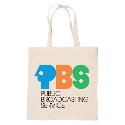 PBS 1970s Multi Color Logo Tote Bag