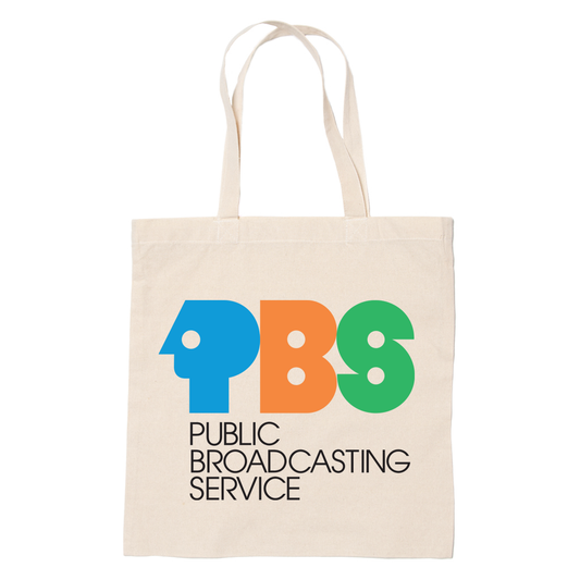 PBS 1970s Multi Color Logo Tote Bag