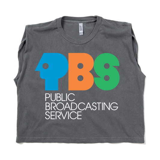PBS 1970s Logo Muscle Crop Women's Shirt