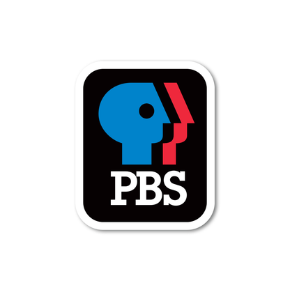 PBS 1980s Multi-Color Logo Sticker