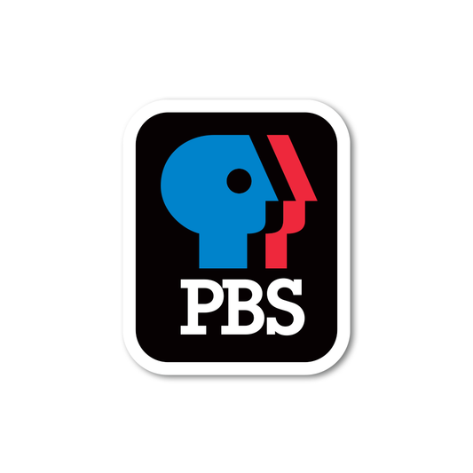 PBS 1980s Multi-Color Logo Sticker