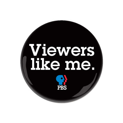 Viewers Like Me 1980s Logo Button