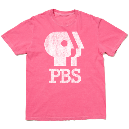 PBS 1980s Distressed Logo Garment-Dyed Shirt