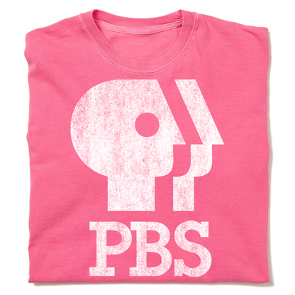 PBS 1980s Distressed Logo Garment-Dyed Shirt