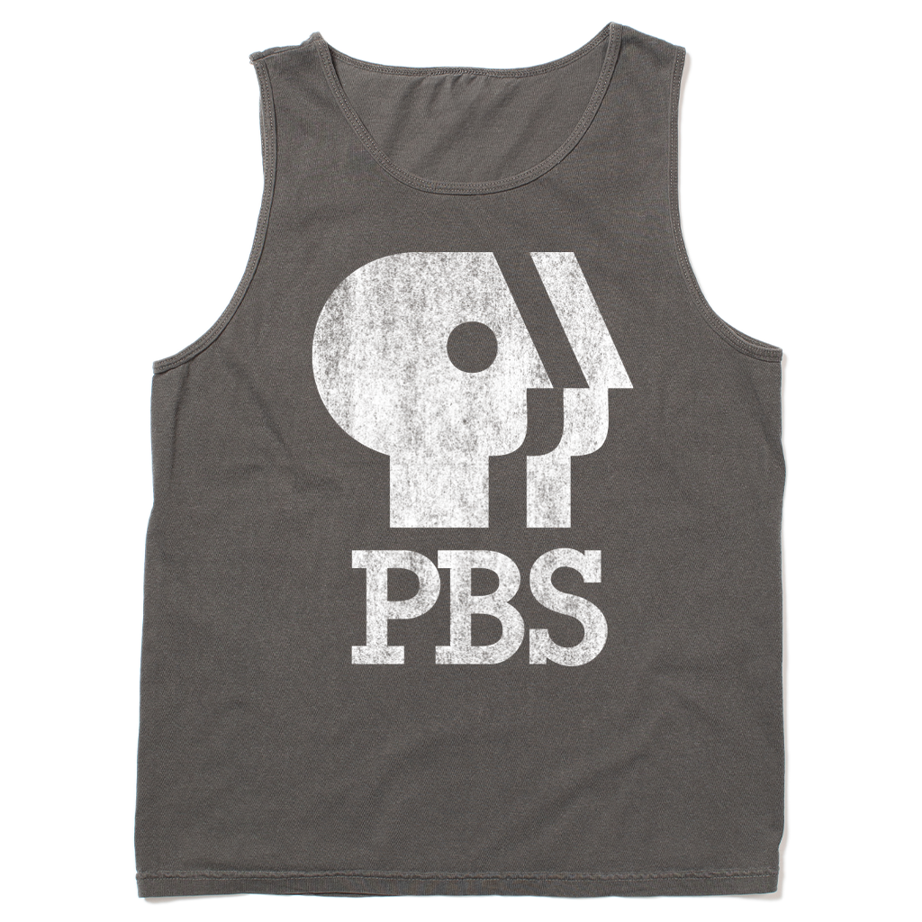 PBS 1980s Distressed Logo Tank Top