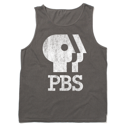 PBS 1980s Distressed Logo Tank Top