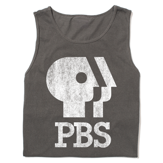 PBS 1980s Distressed Logo Tank Top