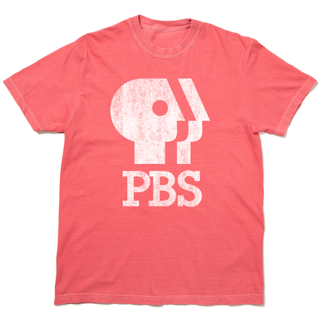 PBS 1980s Distressed Logo Garment-Dyed Shirt