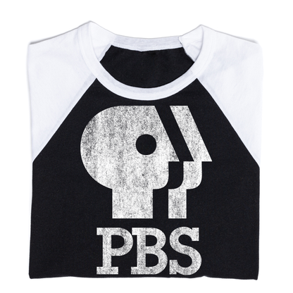 PBS 1980s Distressed Logo Raglan Shirt