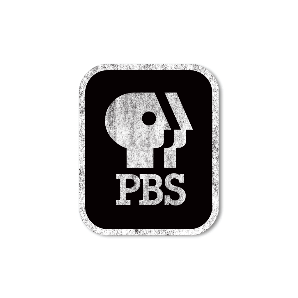 PBS 1980s Distressed Logo Sticker