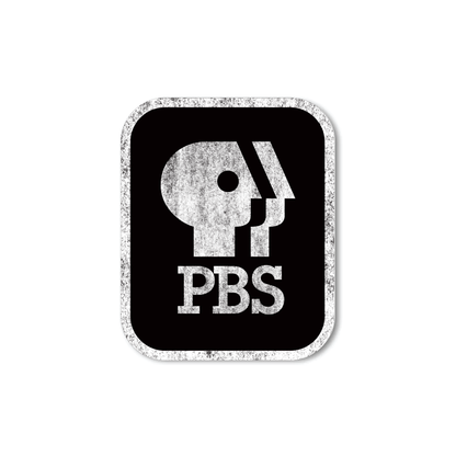 PBS 1980s Distressed Logo Sticker