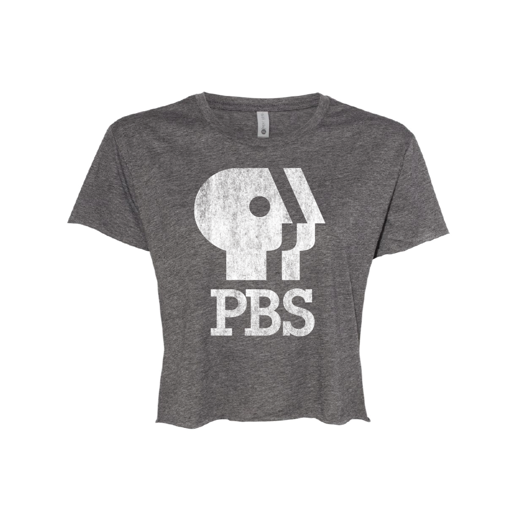 PBS 1980s Distressed Logo Festival Crop Top