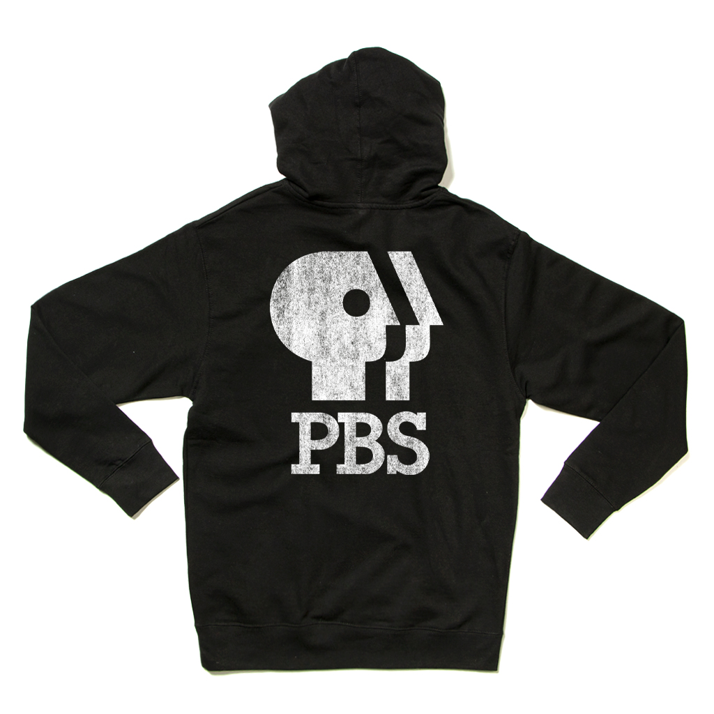 PBS 1980s Distressed Logo Hooded Sweatshirt