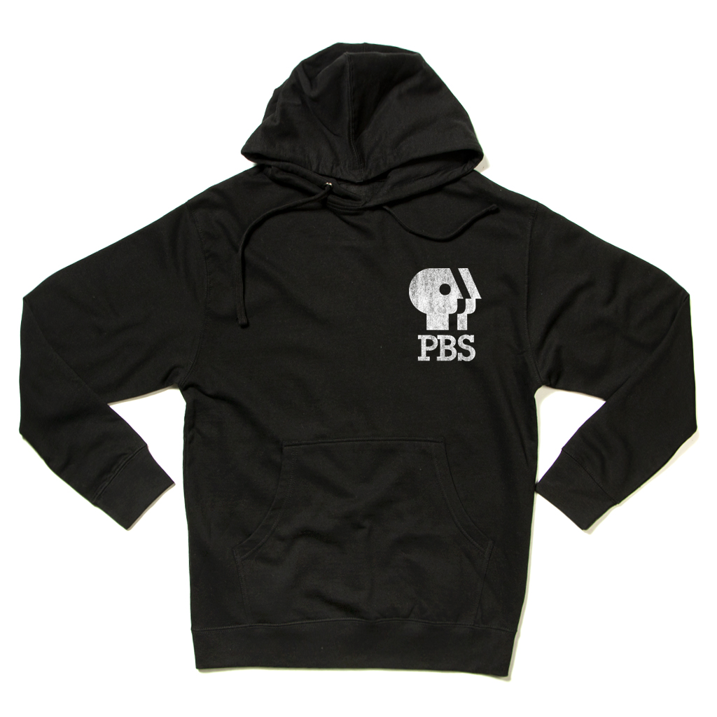 PBS 1980s Distressed Logo Hooded Sweatshirt