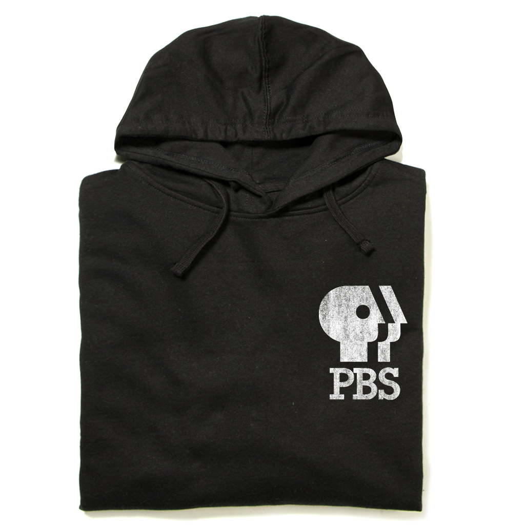 PBS 1980s Distressed Logo Hooded Sweatshirt