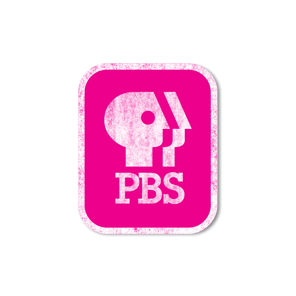 PBS 1980s Distressed Logo Sticker