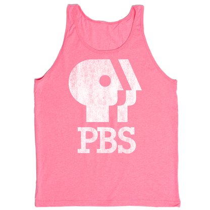 PBS 1980s Distressed Logo Tank Top