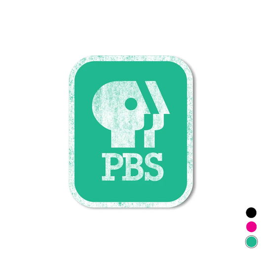 PBS 1980s Distressed Logo Sticker