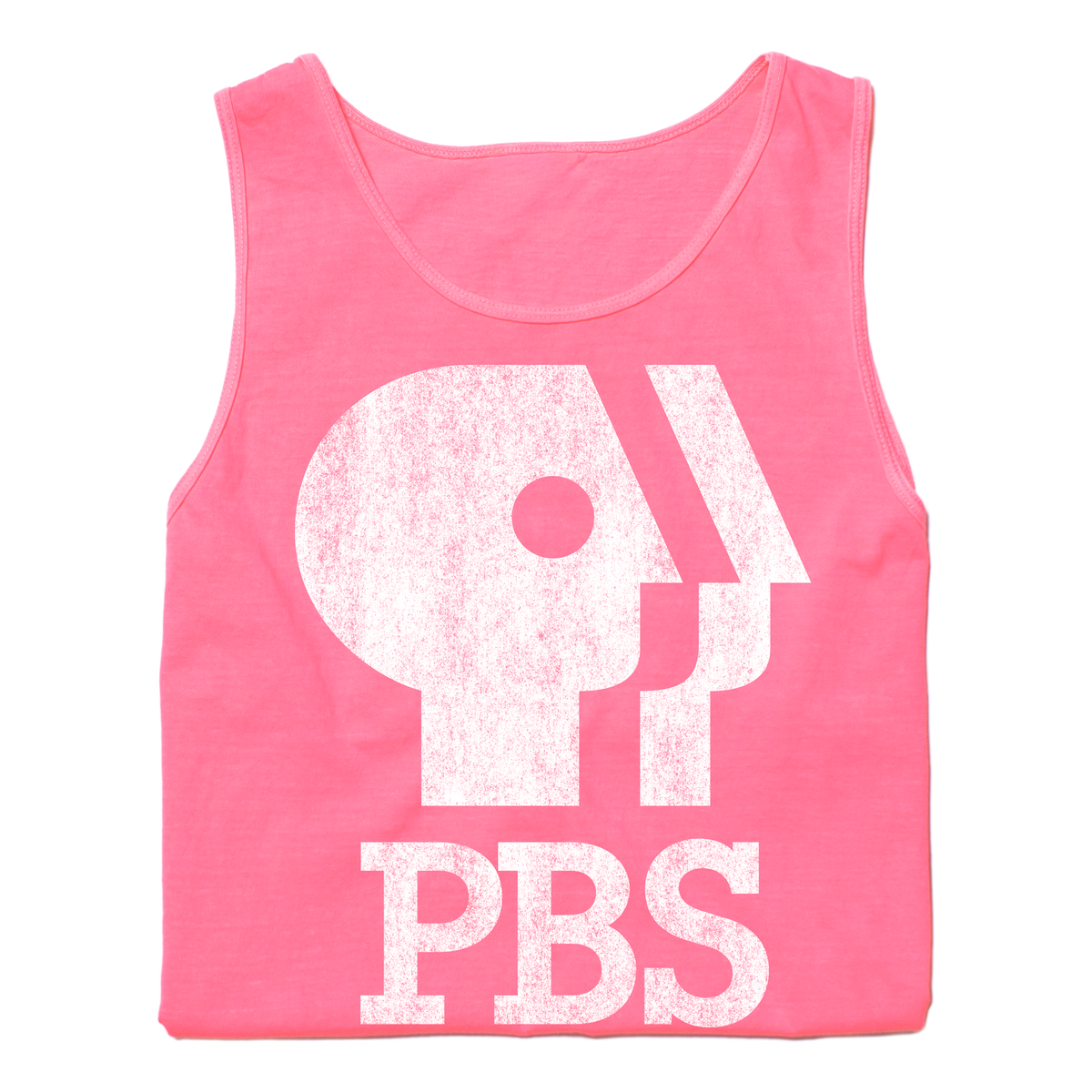PBS 1980s Distressed Logo Tank Top