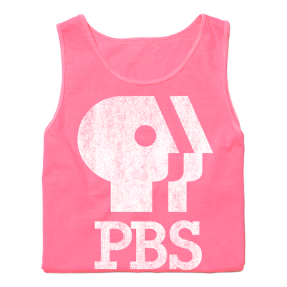 PBS 1980s Distressed Logo Tank Top