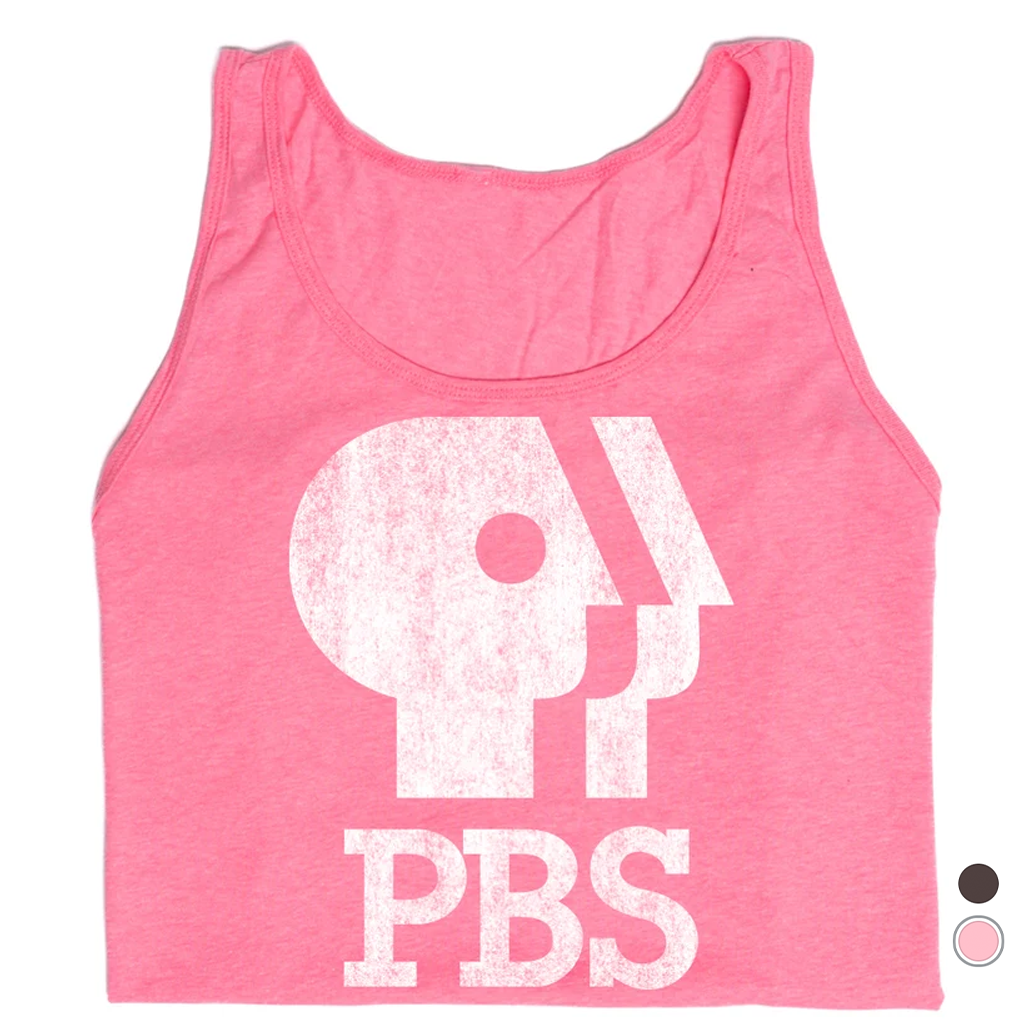 PBS 1980s Distressed Logo Tank Top