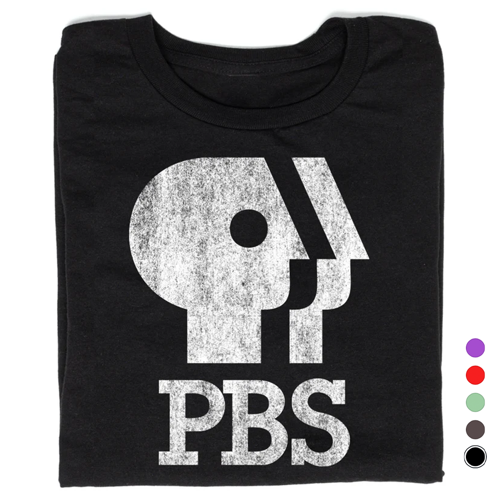PBS 1980s Distressed Logo Shirt
