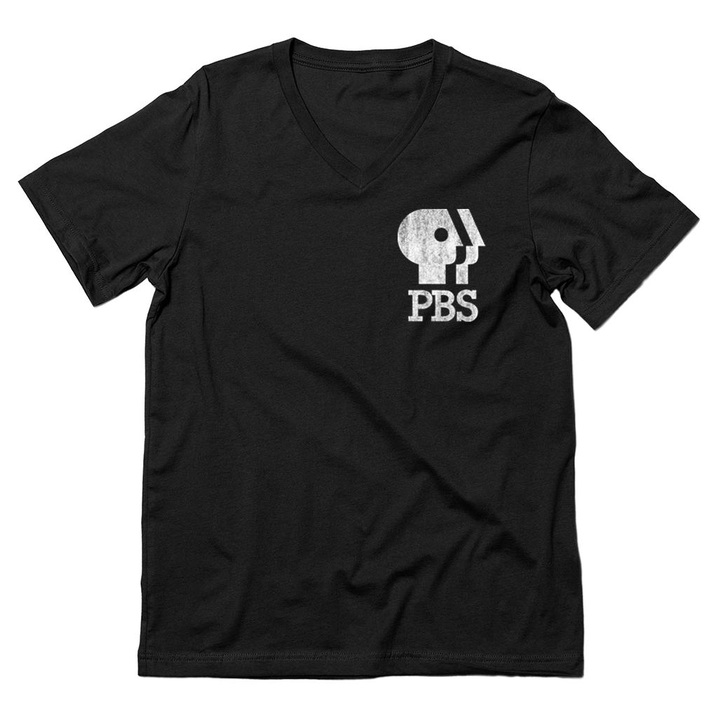 PBS 1980s Distressed Logo Chest Print Shirt
