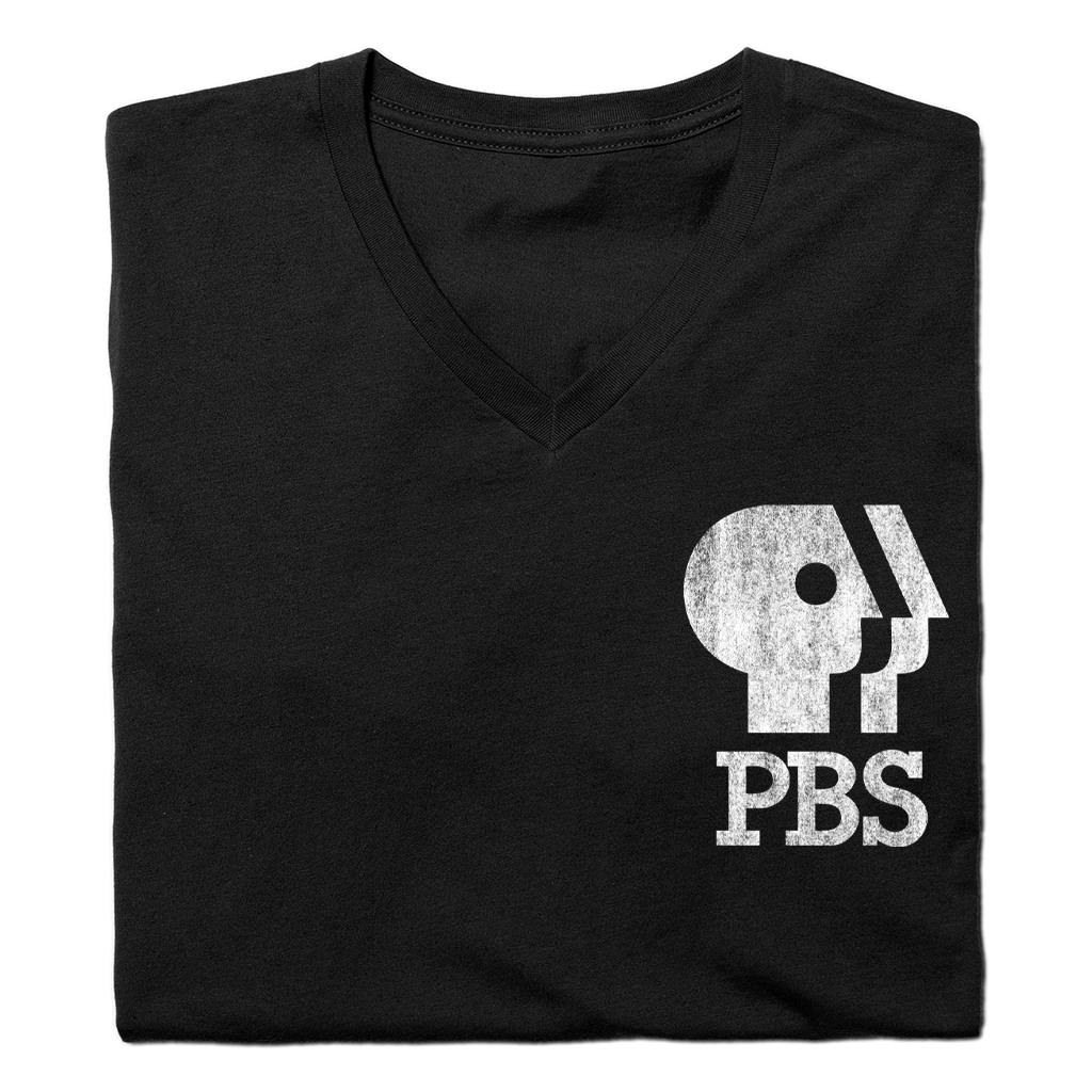 PBS 1980s Distressed Logo Chest Print Shirt