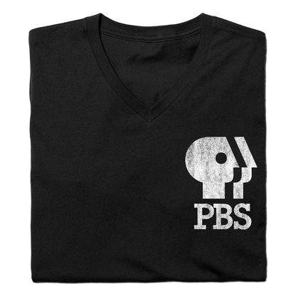 PBS 1980s Distressed Logo Chest Print Shirt