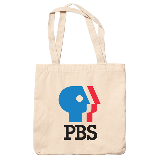 PBS 1980s Multi Color Logo Tote Bag