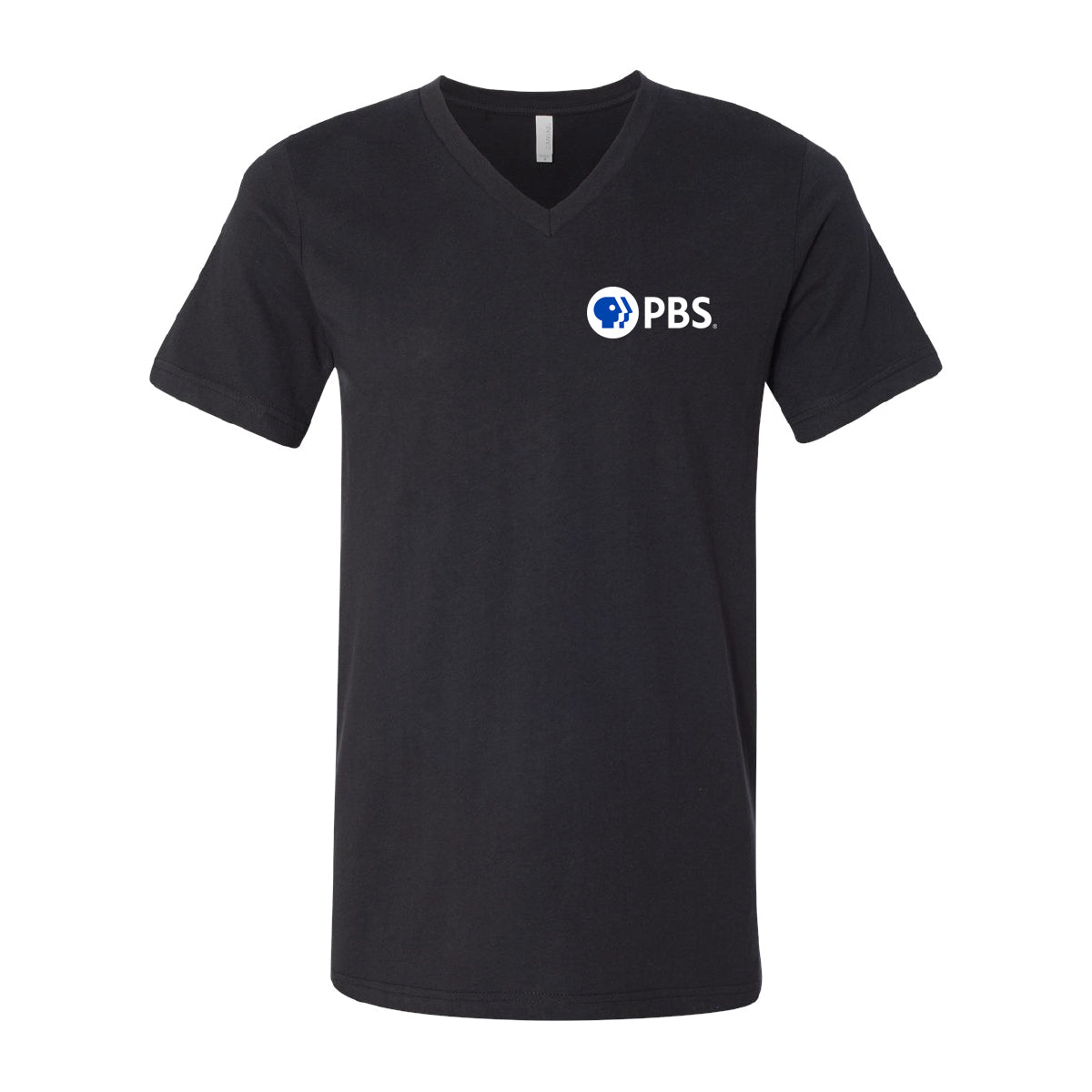PBS Logo Chest Print V-Neck Shirt