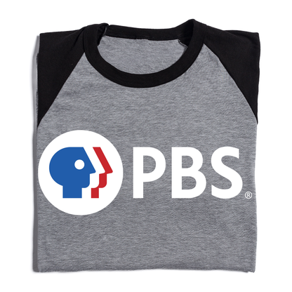 PBS Red White and Blue Logo Raglan Shirt