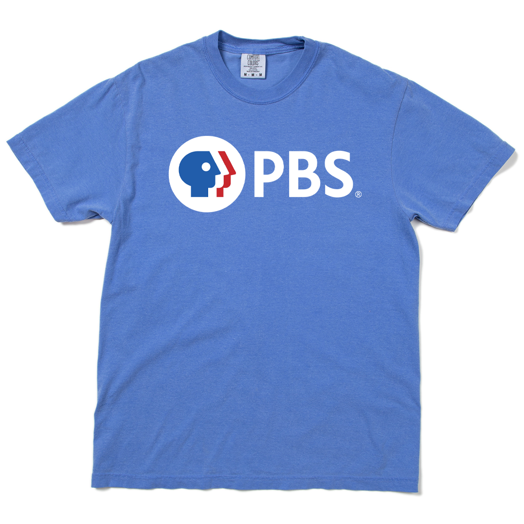 PBS Red White and Blue Logo Garment-Dyed Heavyweight Shirt