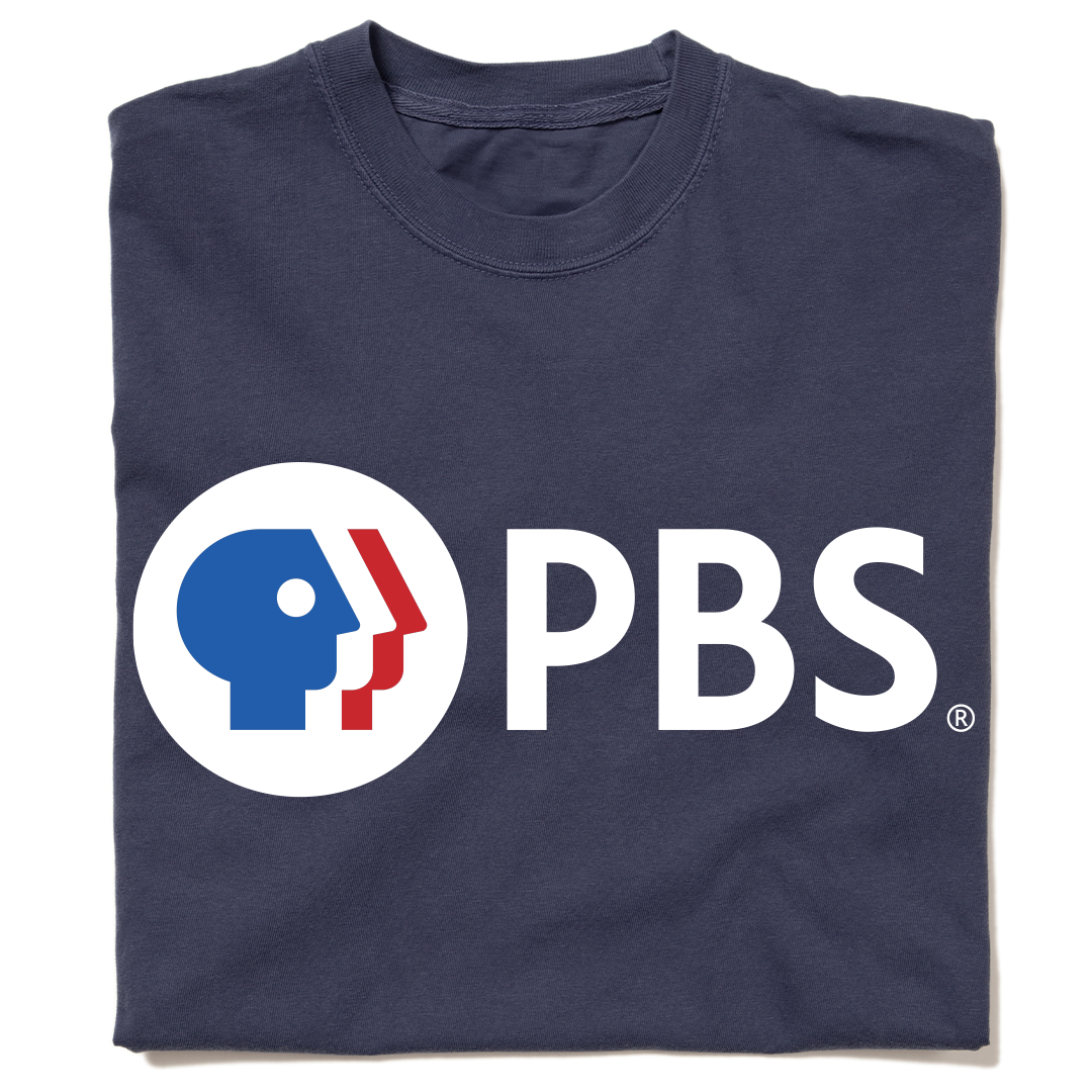 PBS Red White and Blue Logo Garment-Dyed Heavyweight Shirt