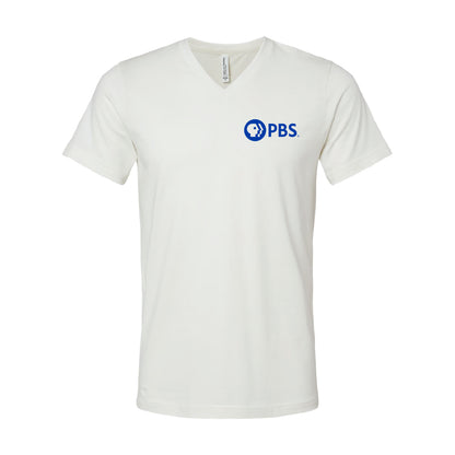 PBS Logo Chest Print V-Neck Shirt