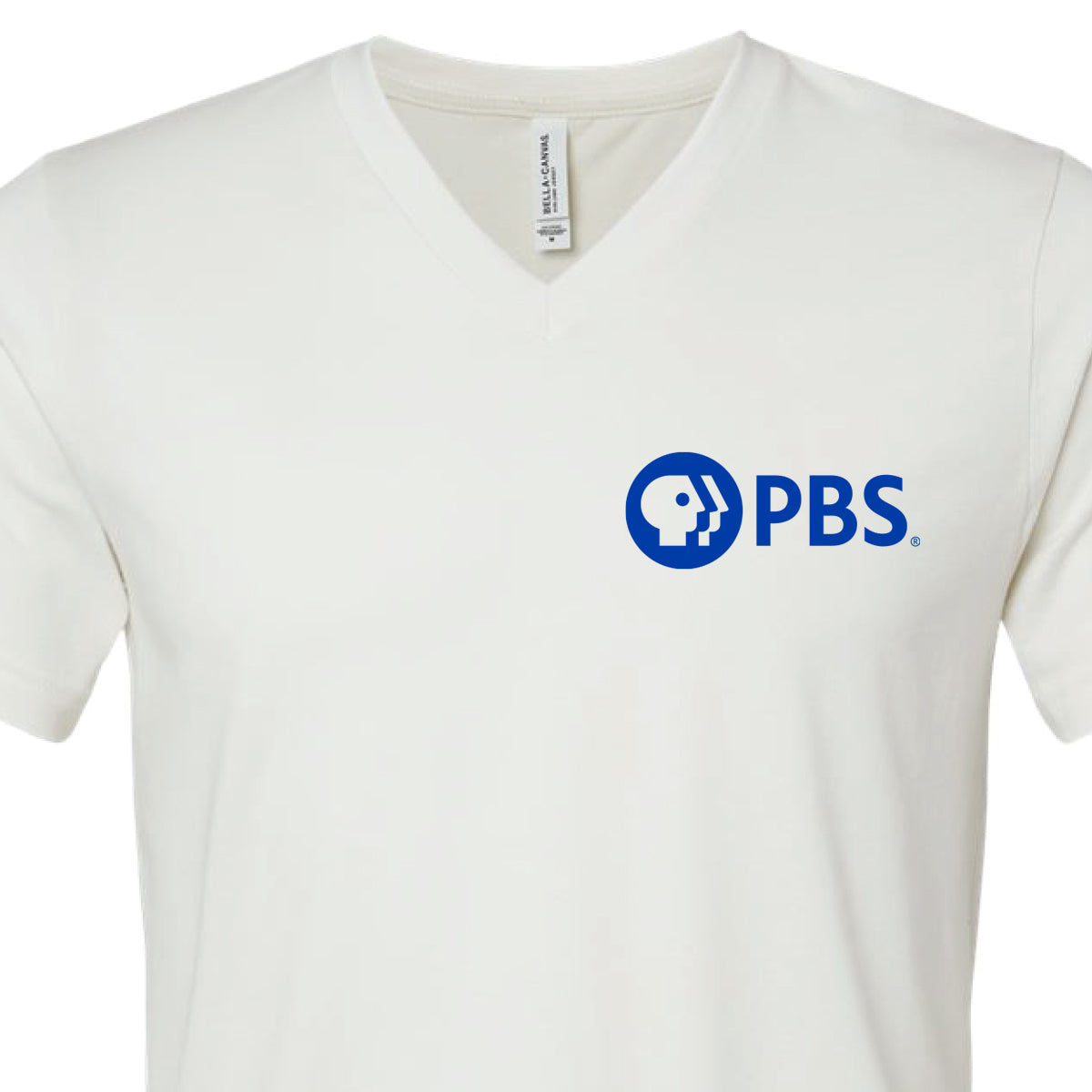 PBS Logo Chest Print V-Neck Shirt