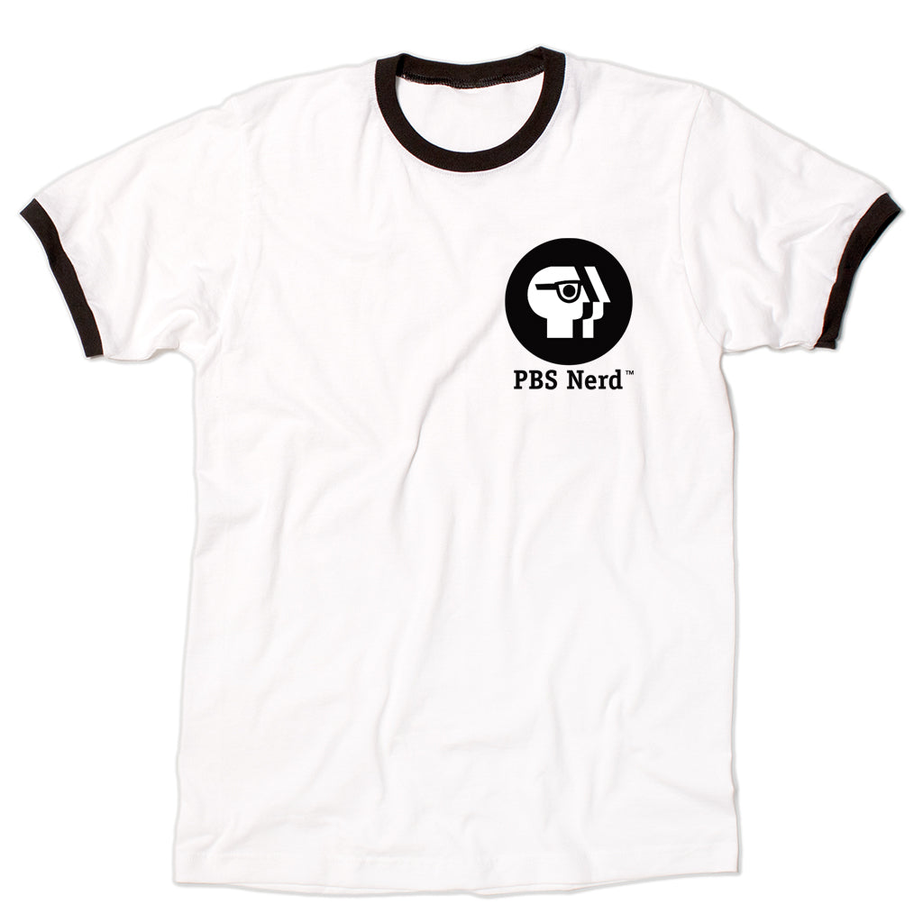 PBS Nerd Logo Chest Print Ringer Shirt
