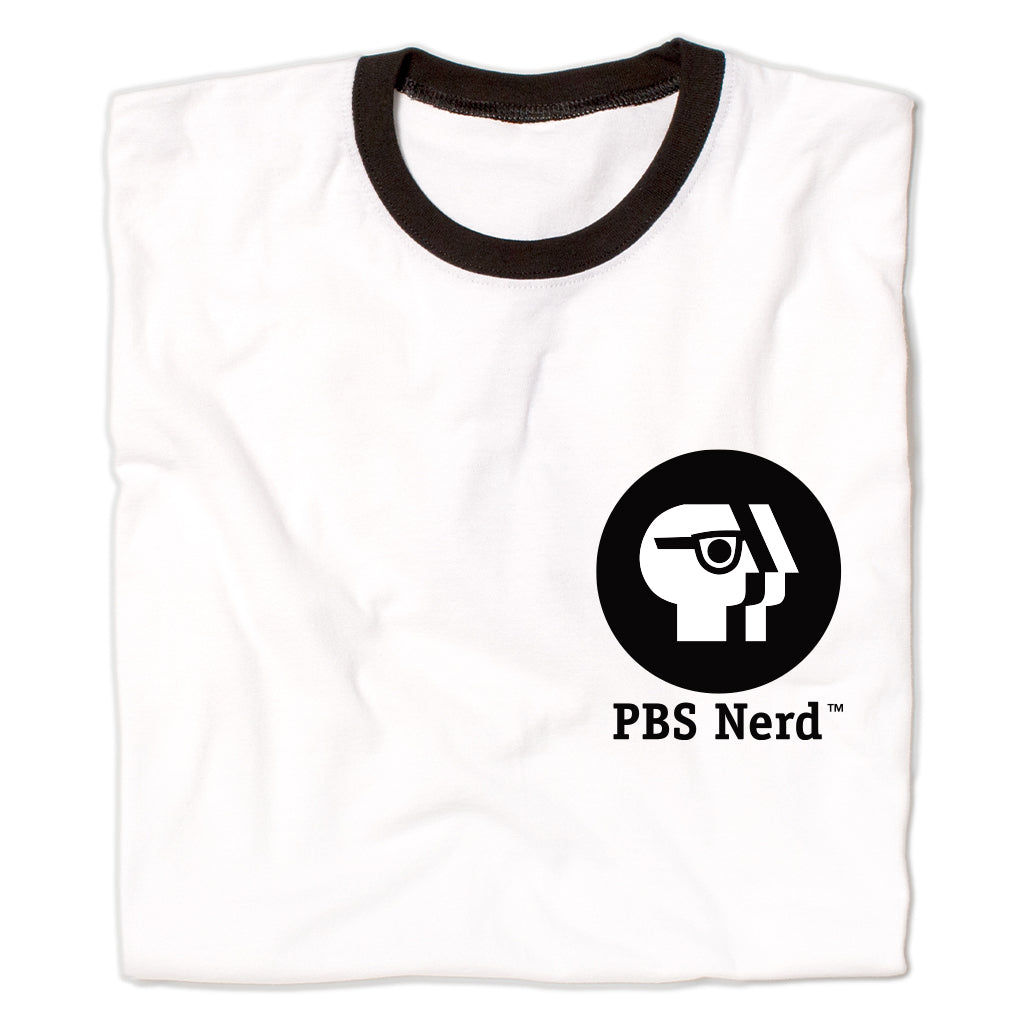 PBS Nerd Logo Chest Print Ringer Shirt