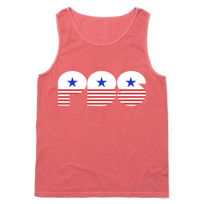 PBS Retro Stars and Stripes Garment-Dyed Tank Top