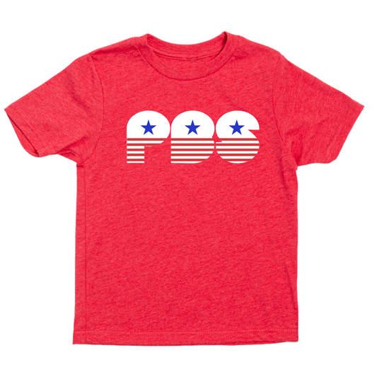 PBS Retro Stars and Stripes Youth Shirt