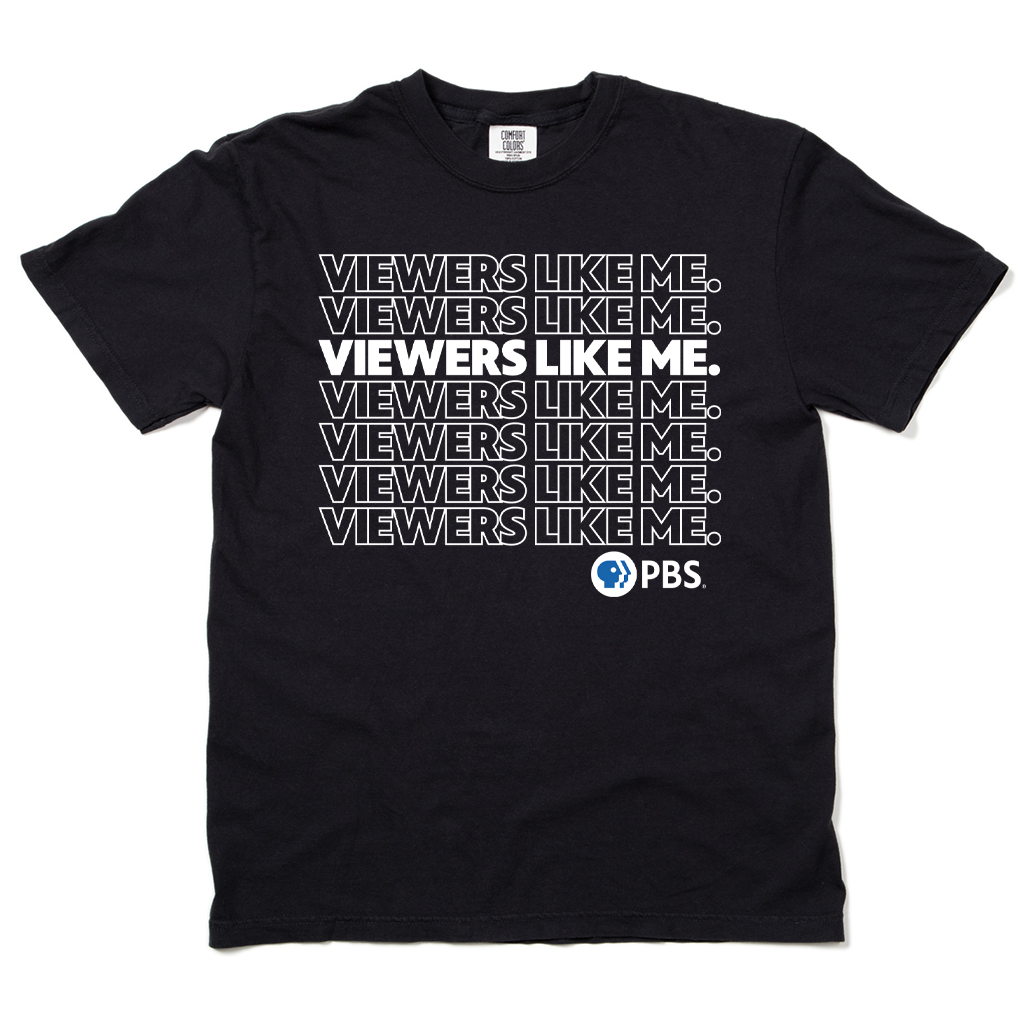 Viewers Like Me Repeated Logo Garment-Dyed Shirt