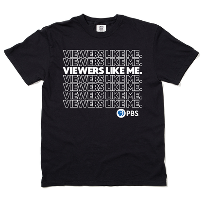Viewers Like Me Repeated Logo Garment-Dyed Shirt